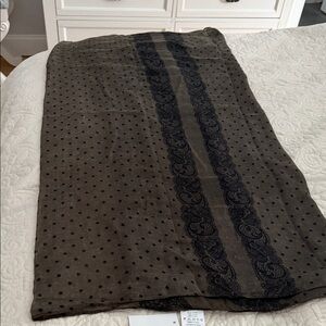 Brown and Black Polka Dot Scarf